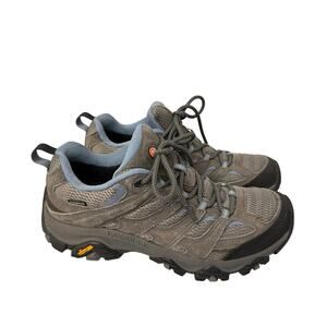 Merrell Shoes Women's Size 9 Moab 3 Waterproof Granite Gray Vibram Hiking Low